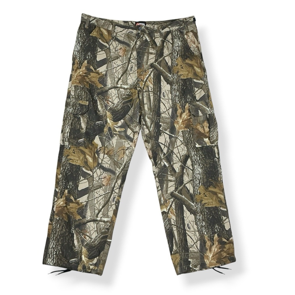 Outfitters Ridge Pants Men 40-42 Brown Straight Leg Camouflage Cargo Hunting